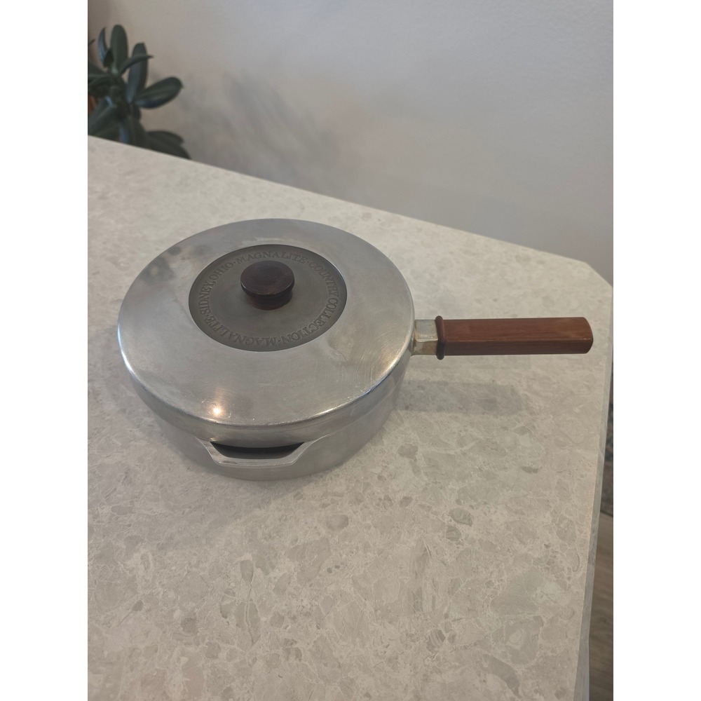 Magnalite Country Collection 10in Skillet with Lid GHC 5569 Wood Handle USA